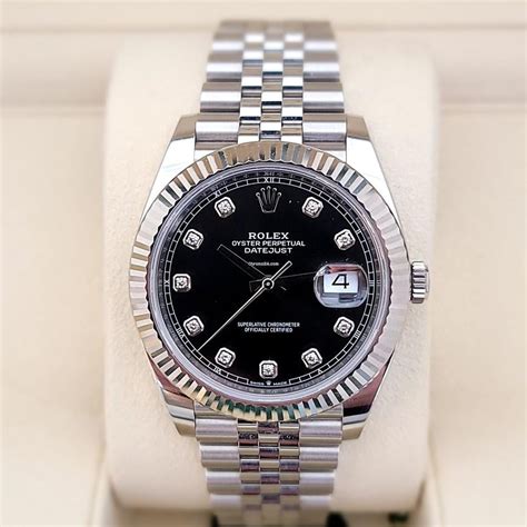 rolex datejust 41 diamond dial for sale|rolex datejust diamond bezel aftermarket.